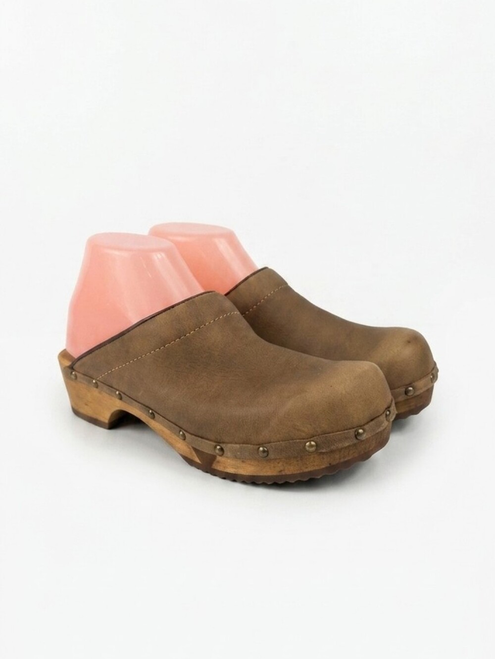 Sanita Swedish Wooden Leather Women's Clog Size EU 40 - US 10